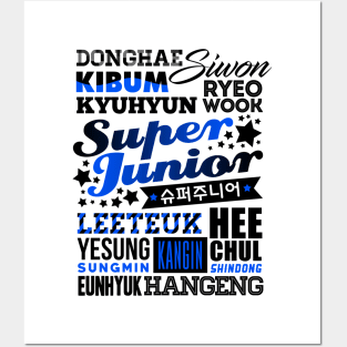 SUPER JUNIOR FONT COLLAGE Posters and Art